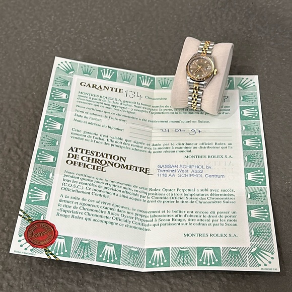 Rolex Ladies Datejust 26 with Diamond Dial Fluted Bezel Jubilee Steel & Gold - Picture 3 of 13